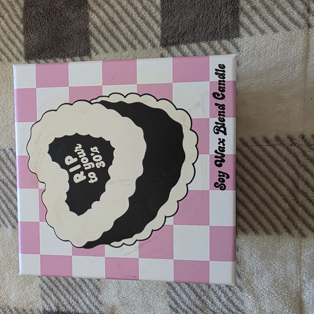 RIP to your 30's Decorative Pink Check Candle Box
